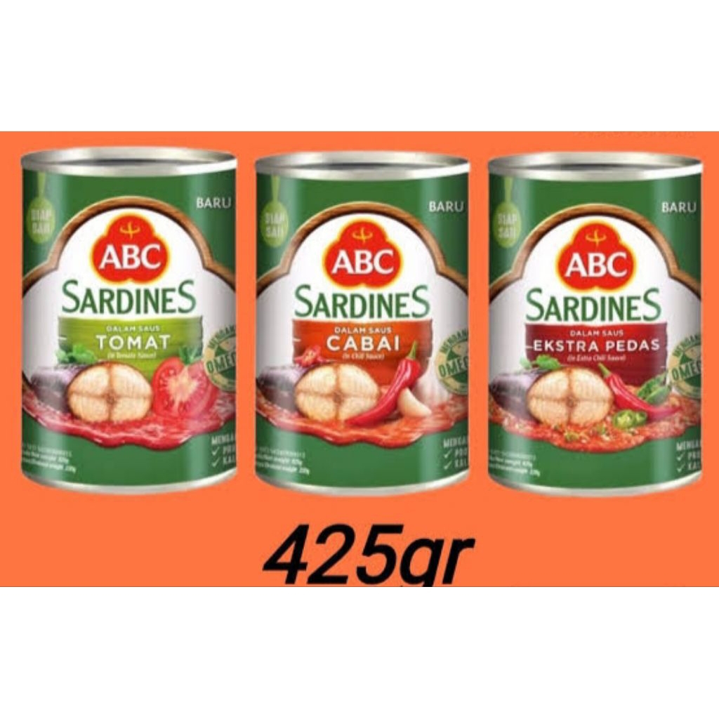 

ABC Sarden Saus Cabai & Tomat 425gram Exp 2027