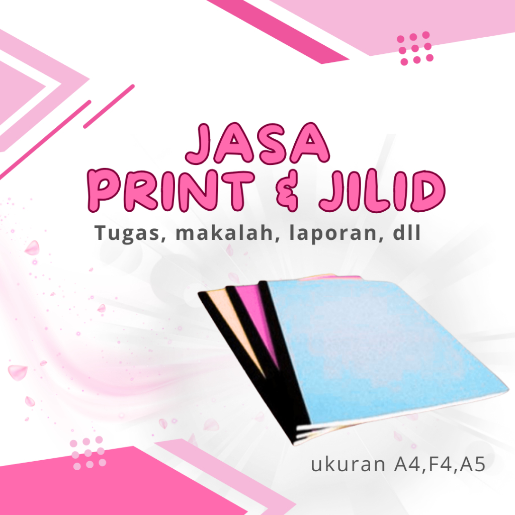 

Jasa Print & Jilid HVS (A4/F4/A5) Warna/Hitam Putih dokumen, tugas, makalah, skripsi, dll