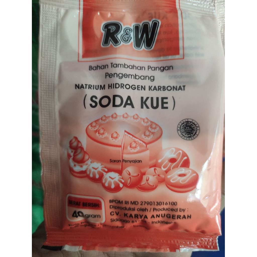 

Soda kue 40gr & baking powder 15gr RW