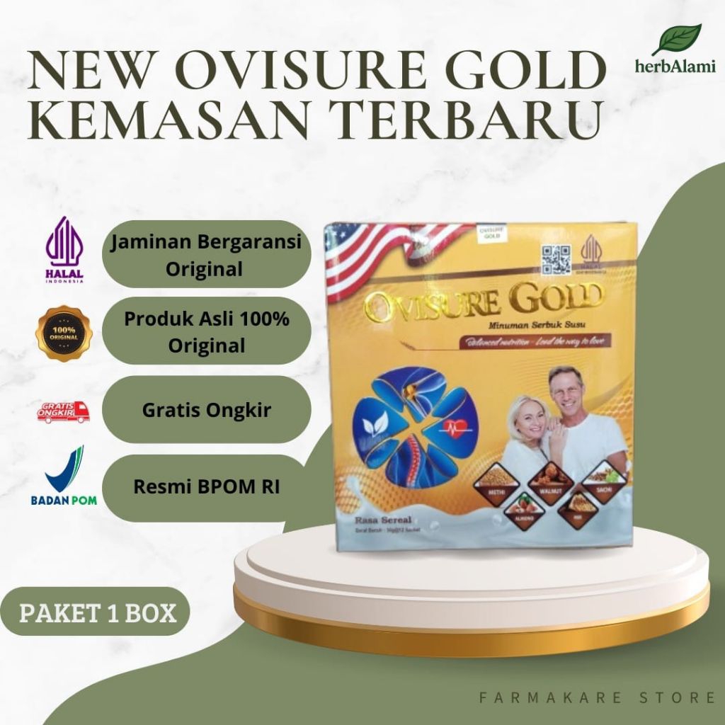 

(1 BOX) OVISURE GOLD ORIGINAL USA - SUSU UNTUK PENGOBATAN TULANG DAN SENDI TERBAIK