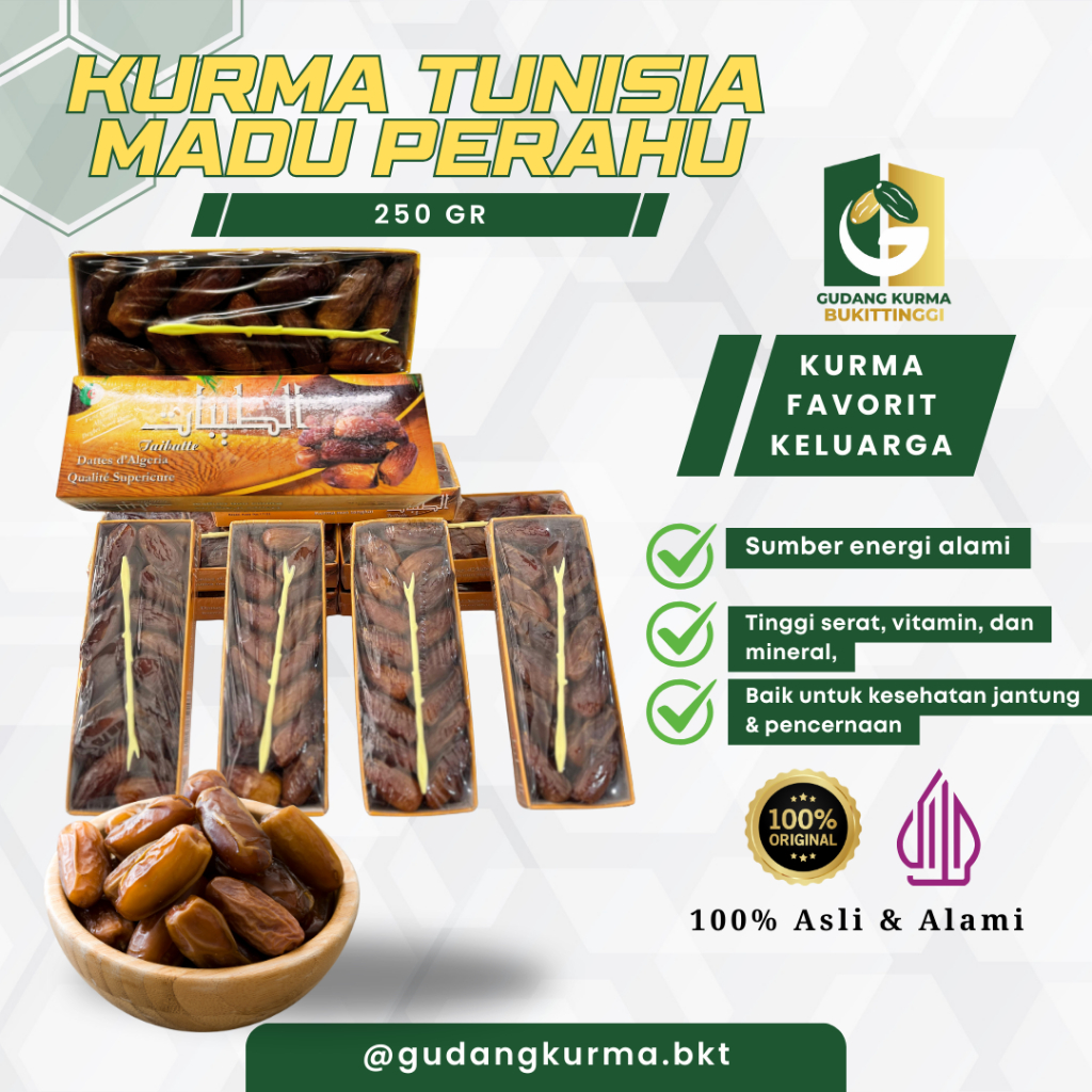 

Tunis Madu Perahu 250gr | Kurma Tunisia Madu – Rasa Unik Khas Kurma Tunis