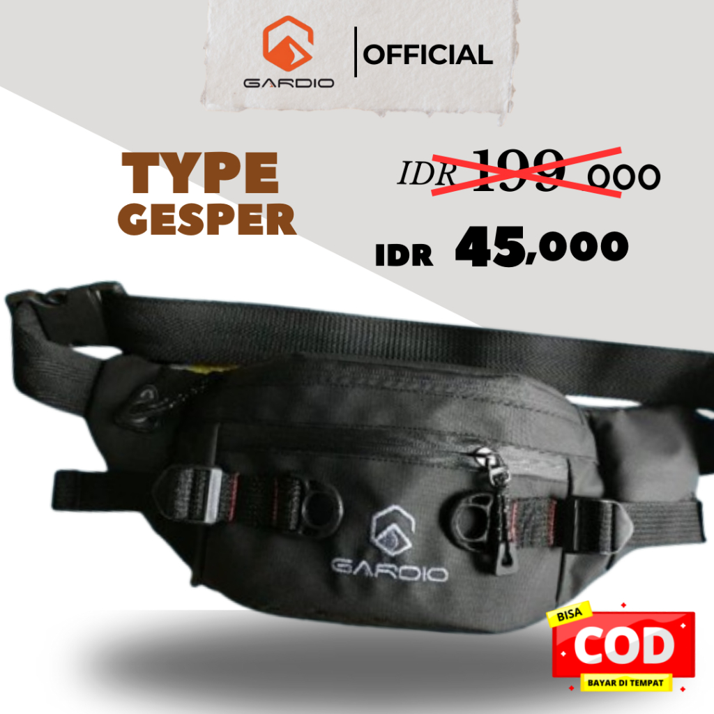 Tas selempang gesper gardio anti air tas anti air tas anti bocor waistbag anti air pria dan wanita m