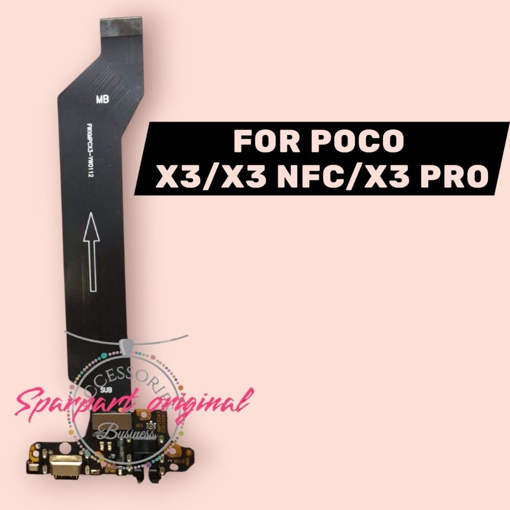 PAPAN CAS+FLEXSIBEL BOARD POCO X3/X3 NFC/X3 PRO+ IC SET ORI NEW