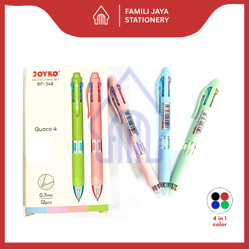 

JOYKO Ballpen Pulpen Pena Joyko BP-348 4in1 Colour/ 4 Warna