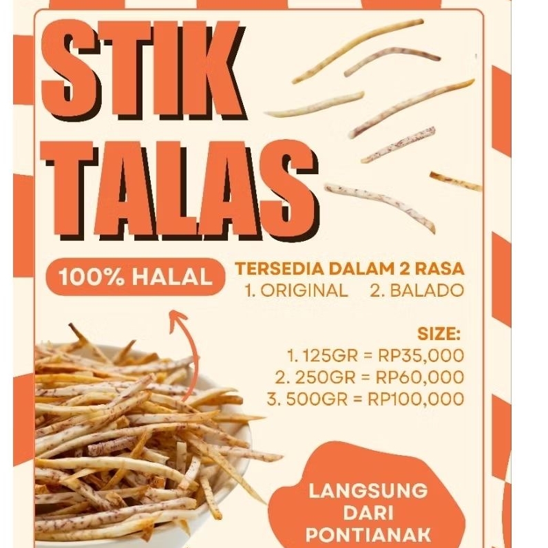 

Stik Talas Asli Pontianak