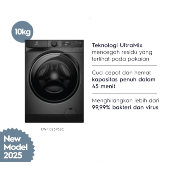 Electrolux Mesin cuci Front Loading UltimateCare 500 EcoInverter 10 Kg EWF1023P5SC