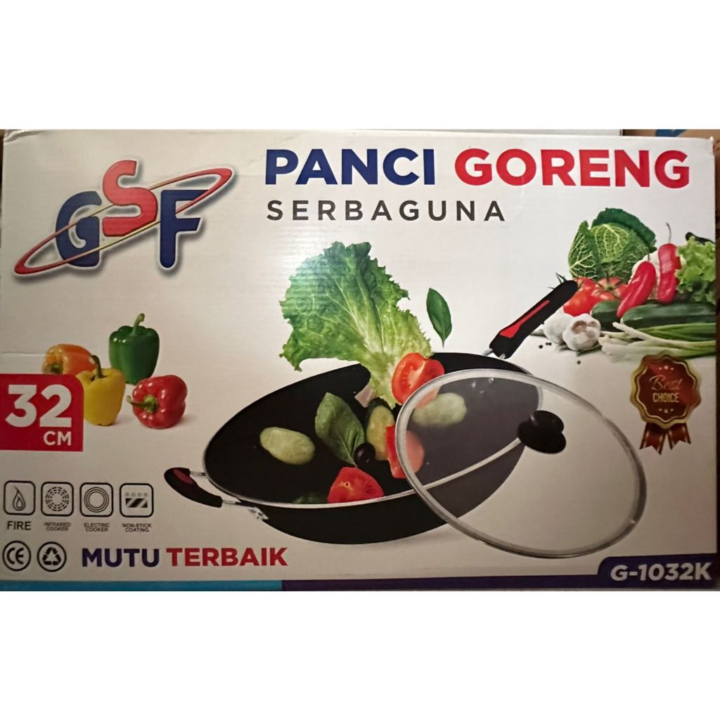 GSF Panci Goreng Serbaguna 32 cm Anti Lengket - G-1032K
