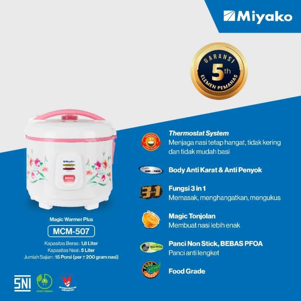 RICE COOKER MIYAKO MCM-507
