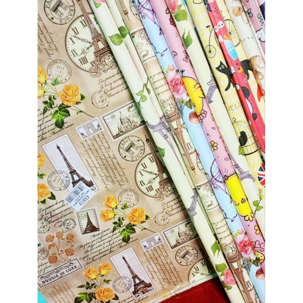 

kertas kado kiky gulungan 50 lembar,30 lembar,25 lembar motif mix/campur