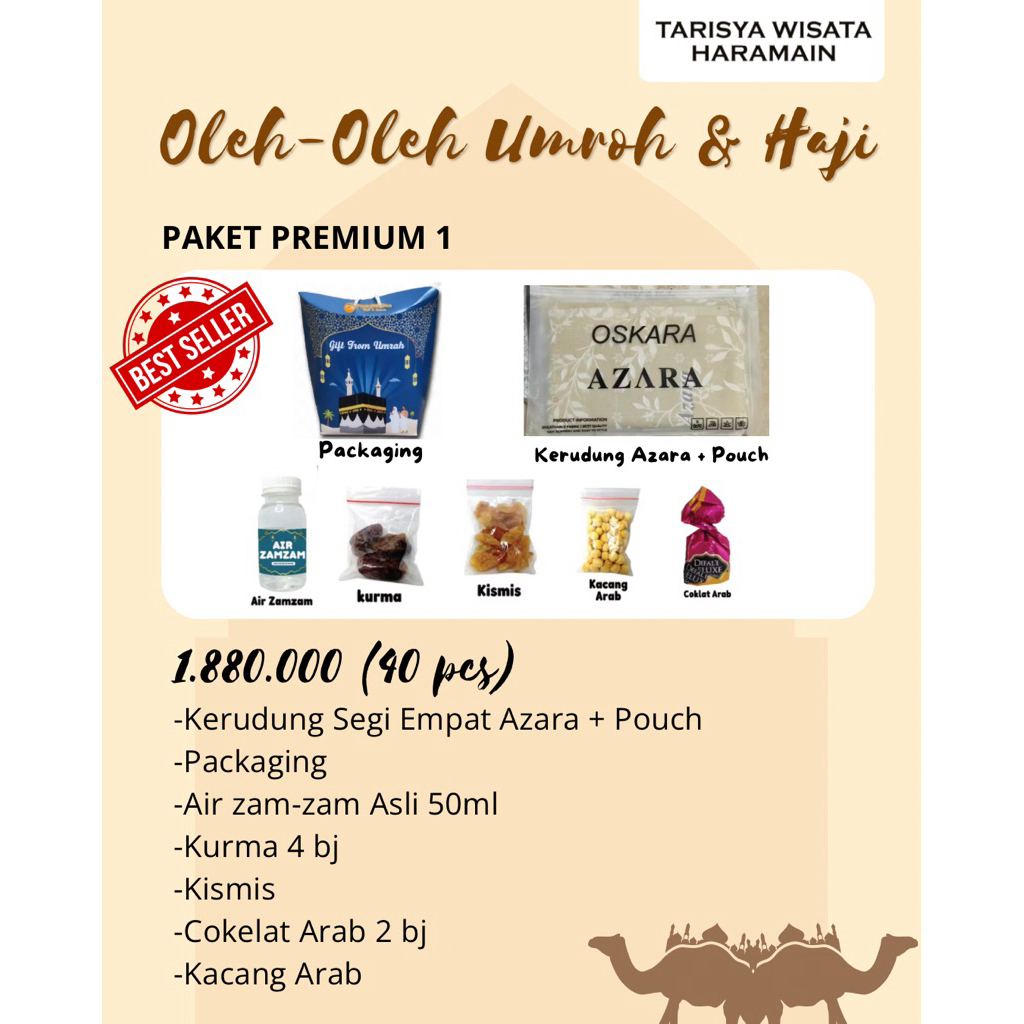

Oleh-Oleh Umroh & Haji (1 paket isi 40 pcs)