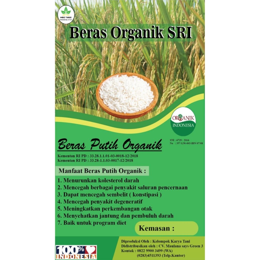

beras organik 1kg