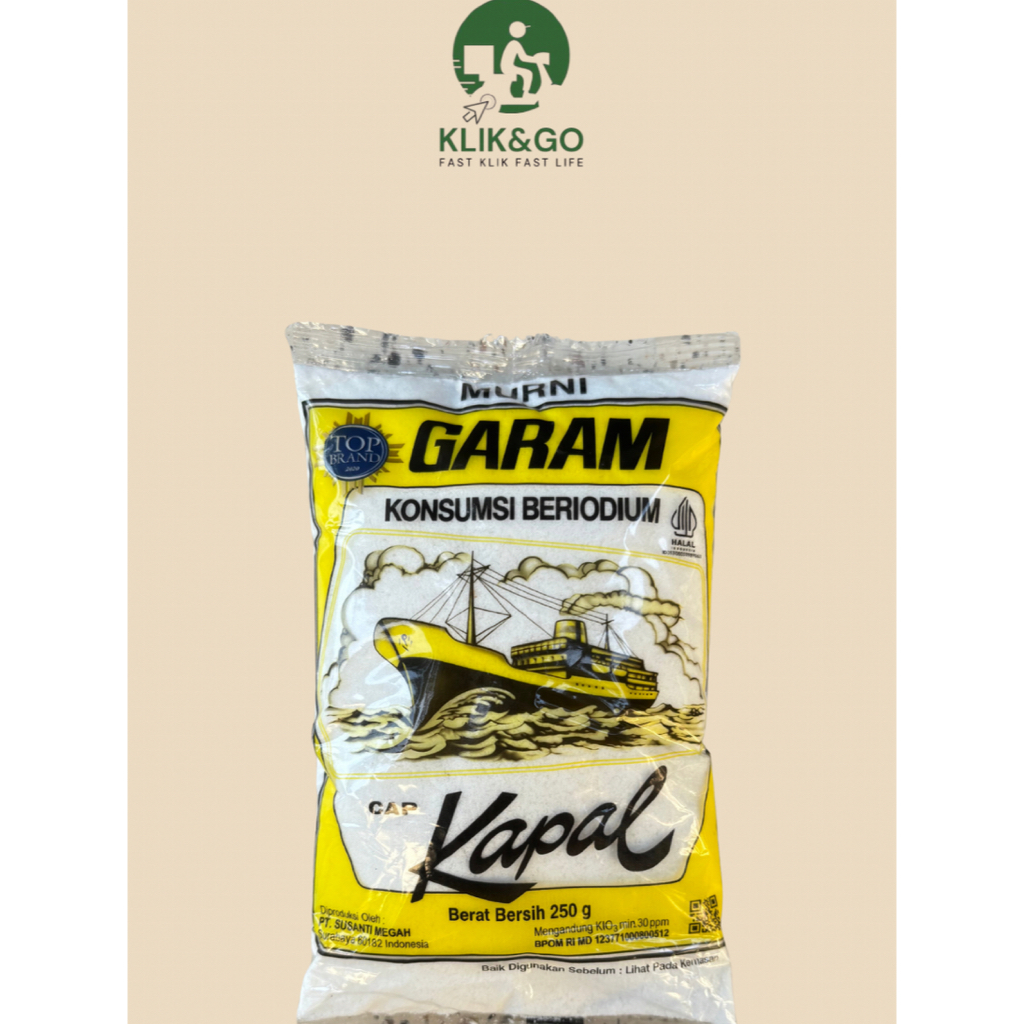

Garam Dapur Cap Kapal 250gr Garam Kapal Asli Garam Beryodium