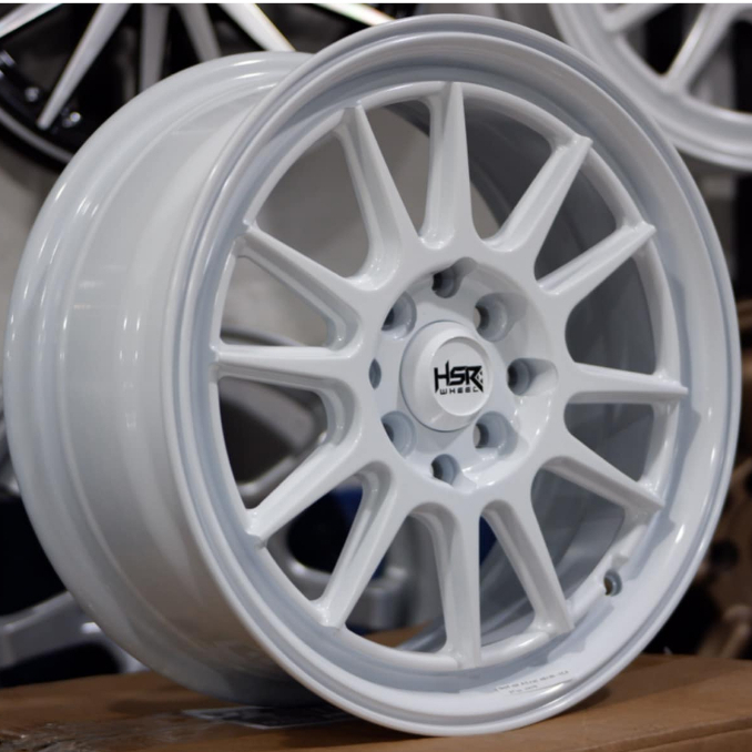 Velg Mobil Elegan Ring15 White Untuk Brio Calya Avanza