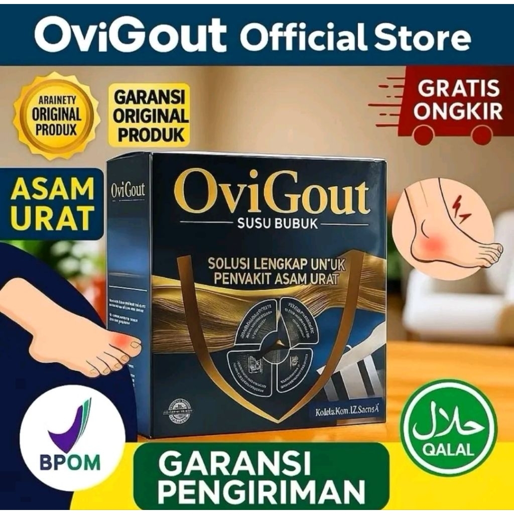 

OVIGOUT ® OviGout Original Susu Bubuk Asam Urat | OviGout Herbal Obati Nyeri Sendi Akibat Asam Urat