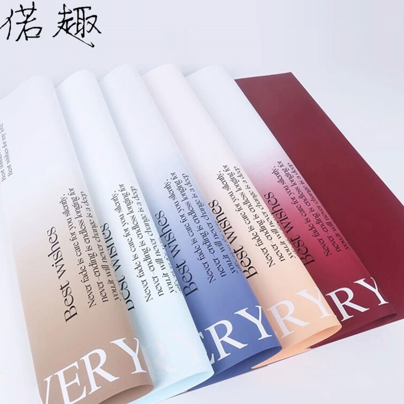 

Kertas Buket Bunga Flower Wrapping Bicolor Dua Warna Motif Tulisan Paper bouquet Florist Pembungkus Bunga KB6133