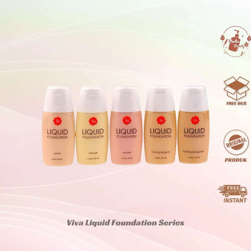 Viva Liquid Foundation 30ml , Alas Bedak Viva Natural