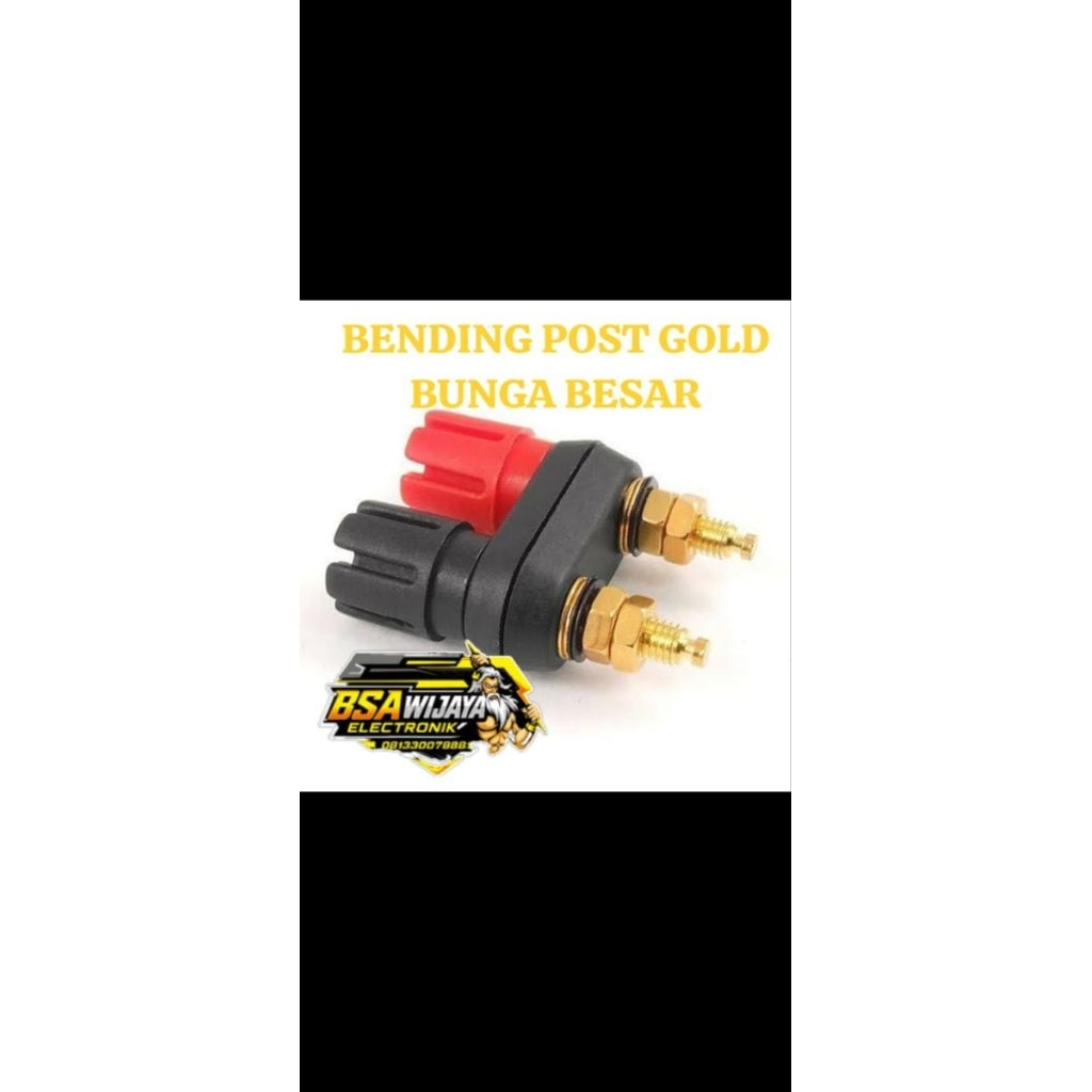 

BENDING BINDING POST DOBEL GOLD BUNGA BESAR