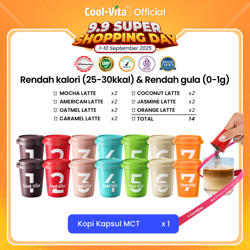 

Terlaris Inovasi Kopi Baru Coolvita Big Box MCT Coffee Mix 14 Kapsul