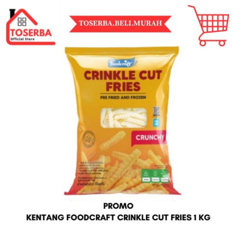 

[READY STOCK] PROMO Kentang Food Craft Crinkle Cut 1 Kg