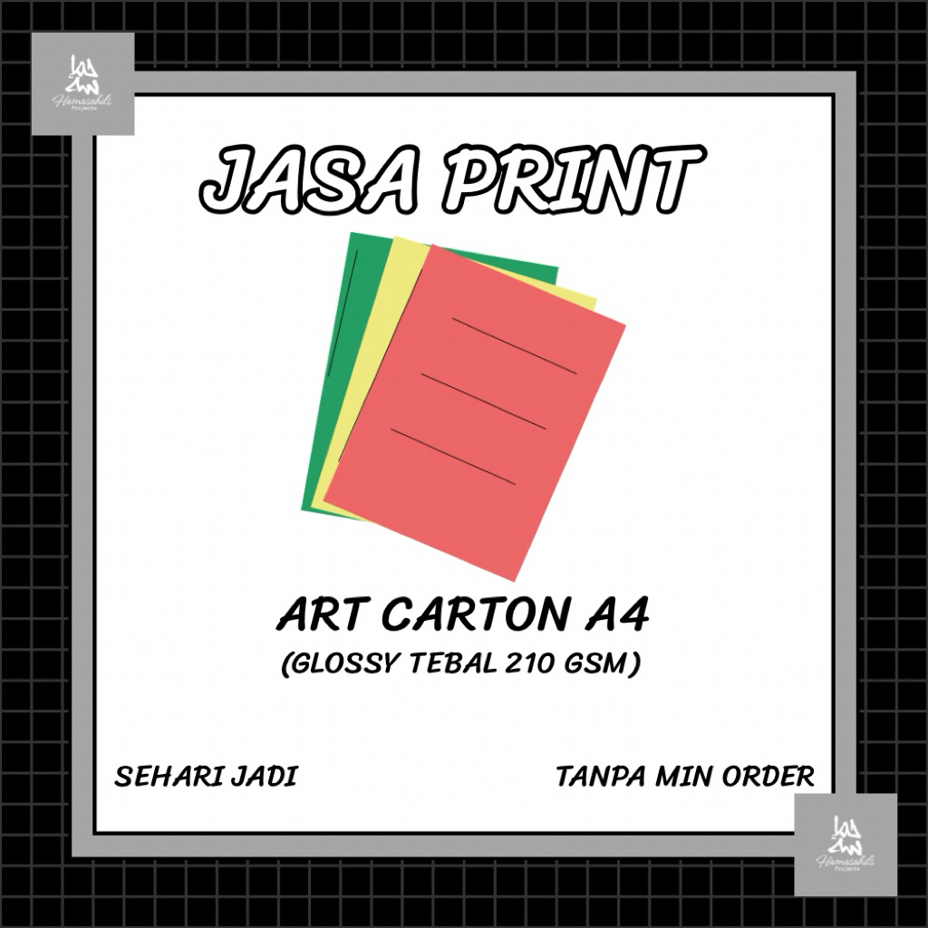 

Jasa Print/Cetak Kertas Art Carton (A4)