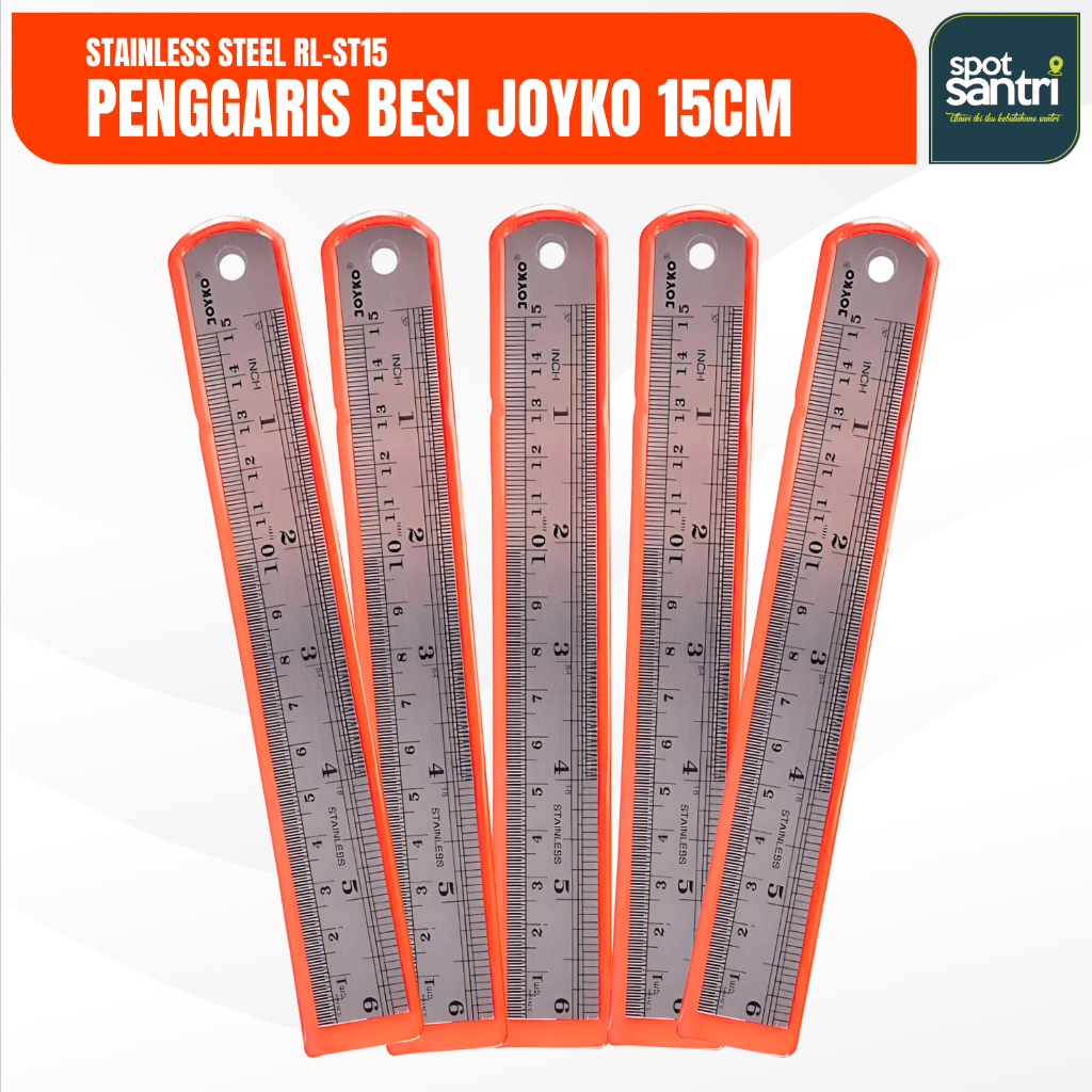 

Penggaris Besi Serbaguna Joyko Stainless Steel 15CM Super Kuat Berkualitas | [PCS]