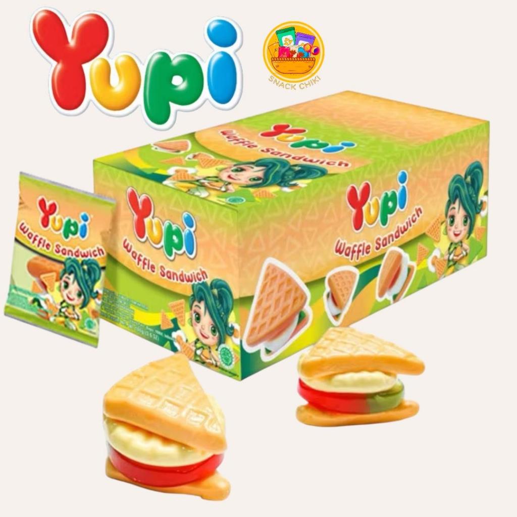 

YUPI Waffle Sandwich Permen Yupi Lunak Jeli 1 BOX 12 PCS