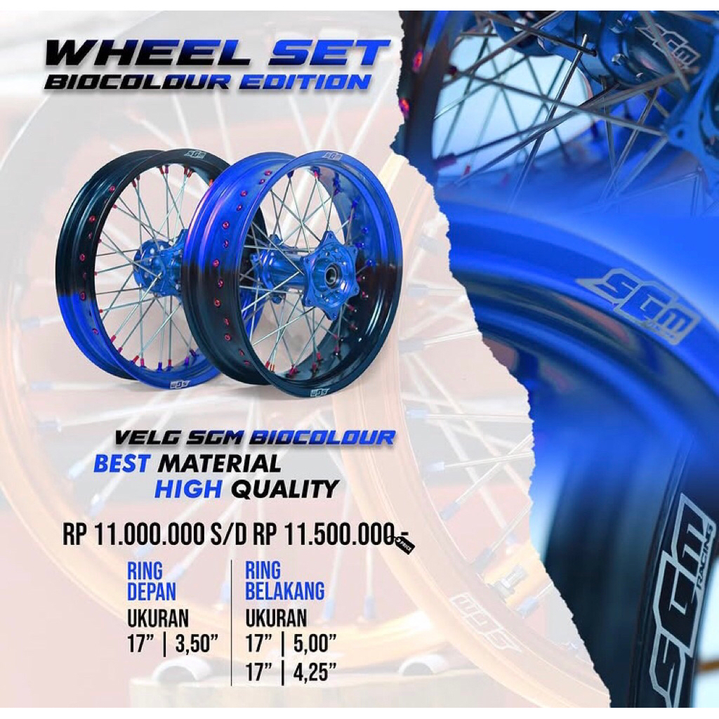 wheelset biocolour product for ktm,husq,yz,kx,crf250