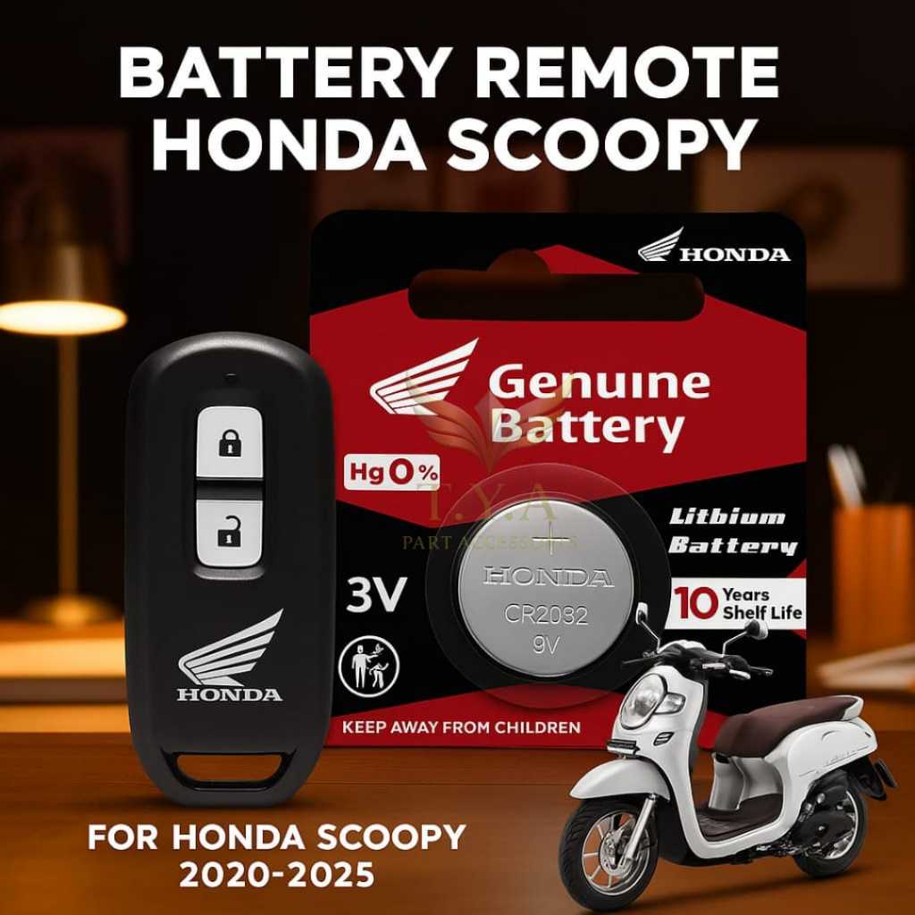 Batu Baterai Batre Remot Motor Keyless HONDA Scoopy 2021 2022 2023 2024 2025 NEW ORIGINAL SMART KEY