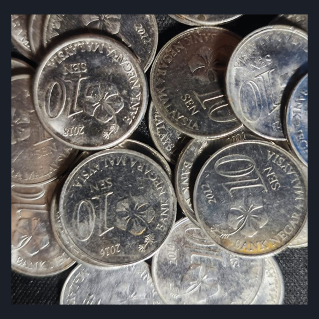 Koin Kuno Malaysia 10 Sen | VF