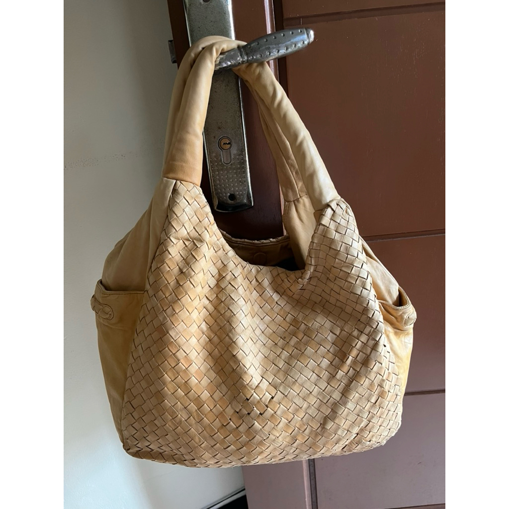 Tas Preloved Hobo Bag Peaks Peak Anyam Kulit Asli