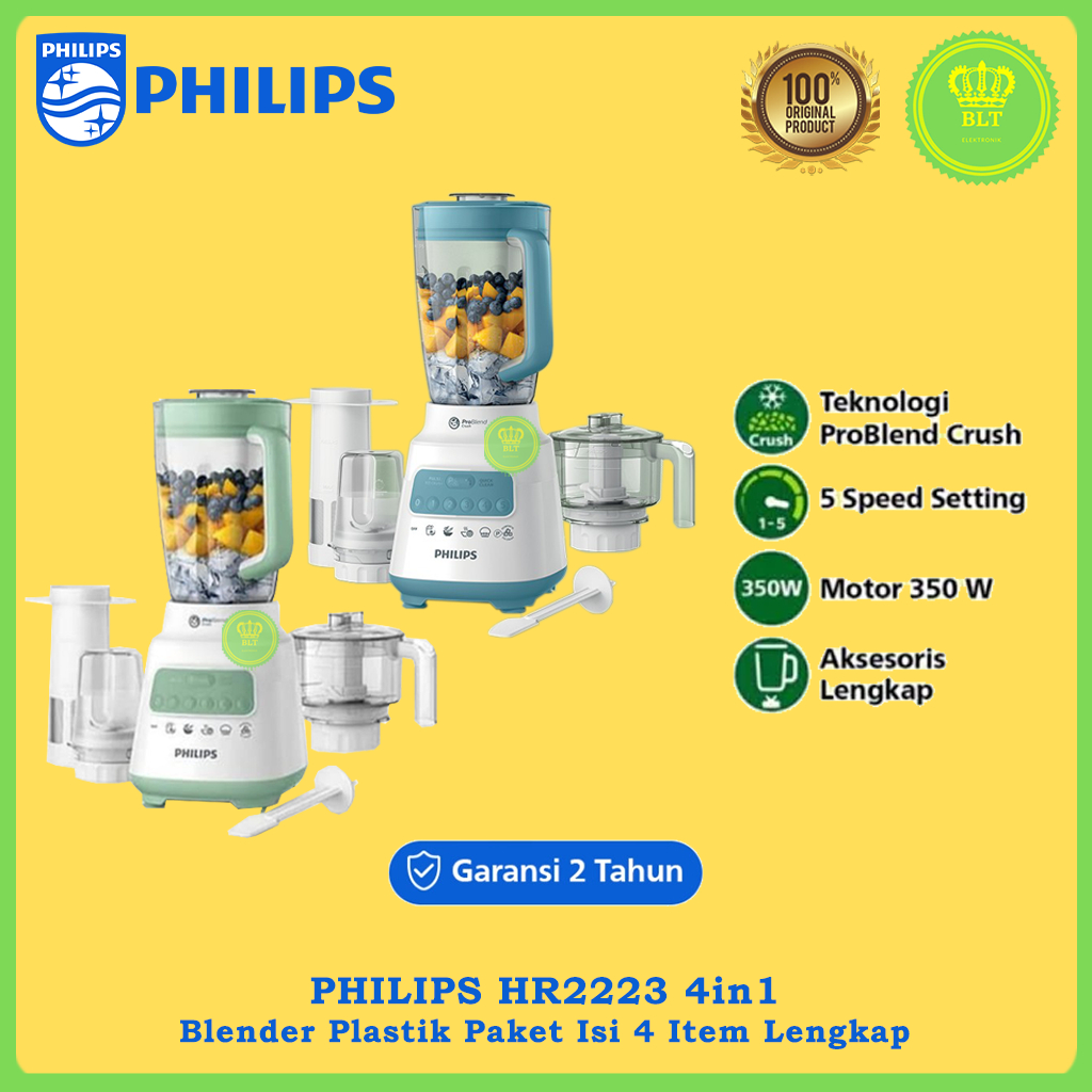 PHILIPS HR2221 HR2222 HR2223 Blender 2in1 4in1 Kaca Plastik