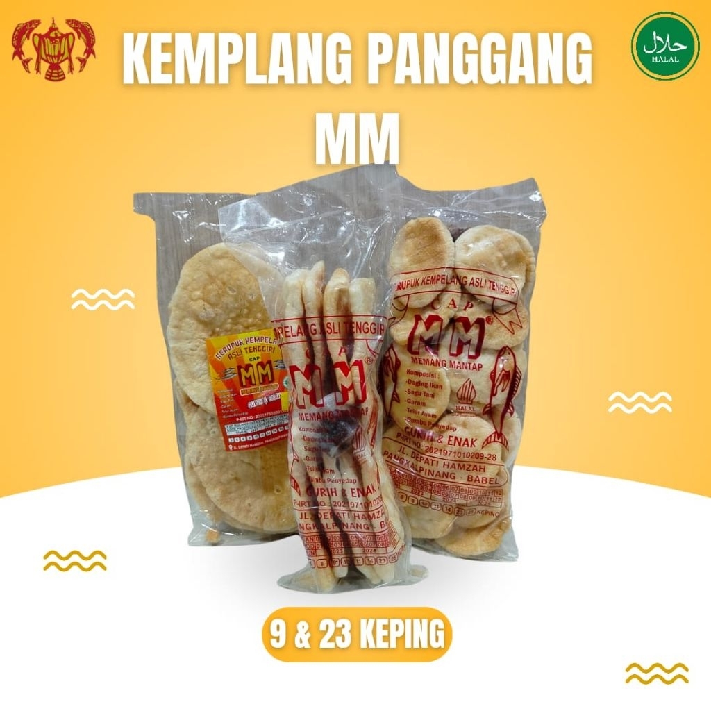 

Kemplang panggang khas Bangka cap MM, bentuk segi