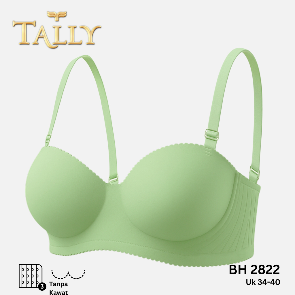 Berkualitas TALLY Sarwendah BH 2822 Bra Wanita Tanpa Kawat Busa Tebal Bahan Nilon Seamless PREMIUM