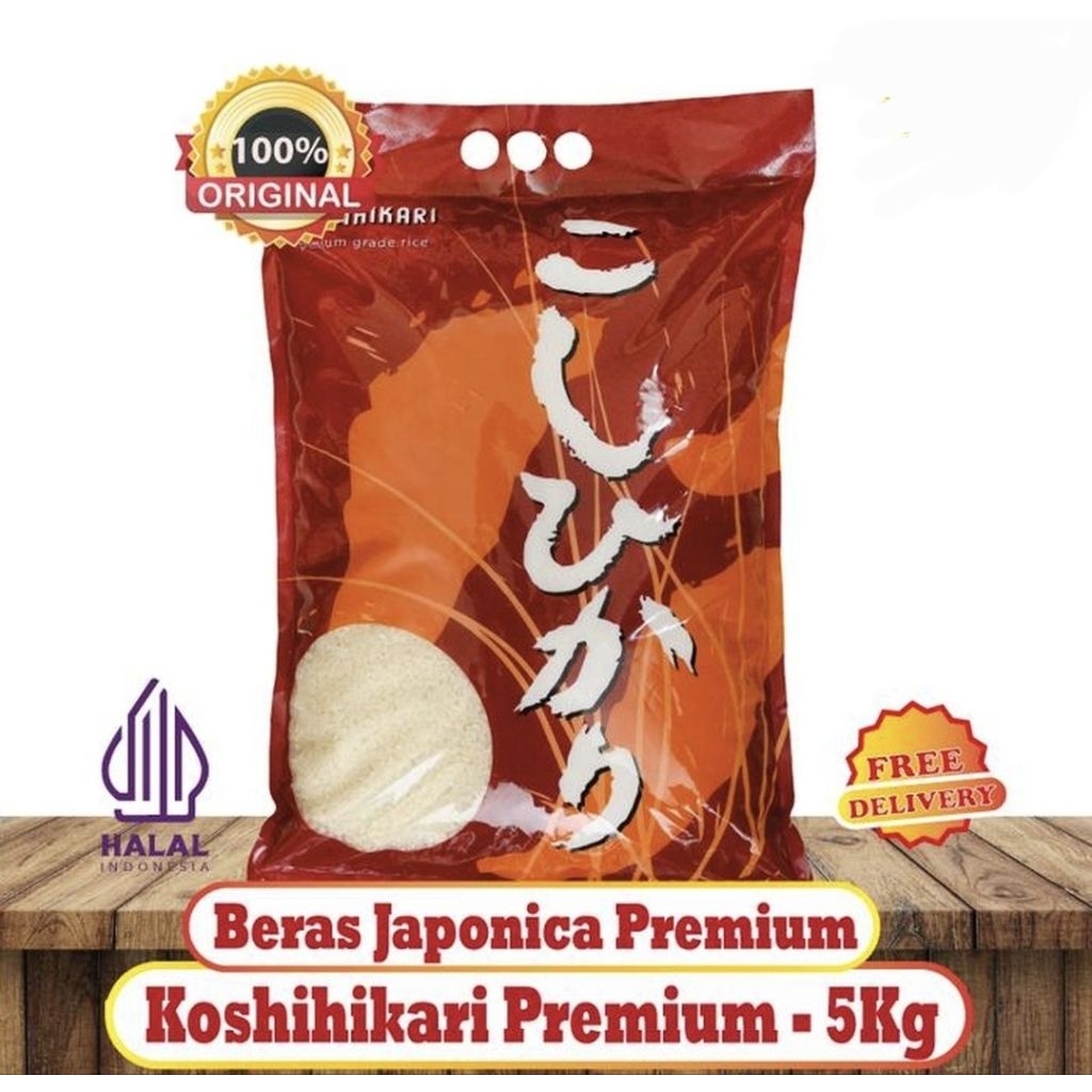 

Beras Jepang Premium Koshikari Japanese Sushi Rice Premium Koshhikari Red Pack 5kg Kagayaki Beras Jepang untuk Nasi Kepal Sushi Japan 5 kg Japonica Japonika