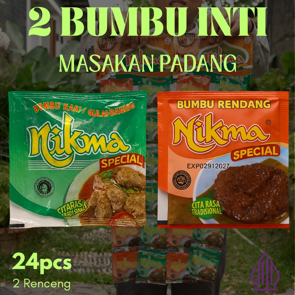 

Paket Hemat 24 Sachet Bumbu Rendang Gulai Instan Asli Padang Minang Halal Tradisional