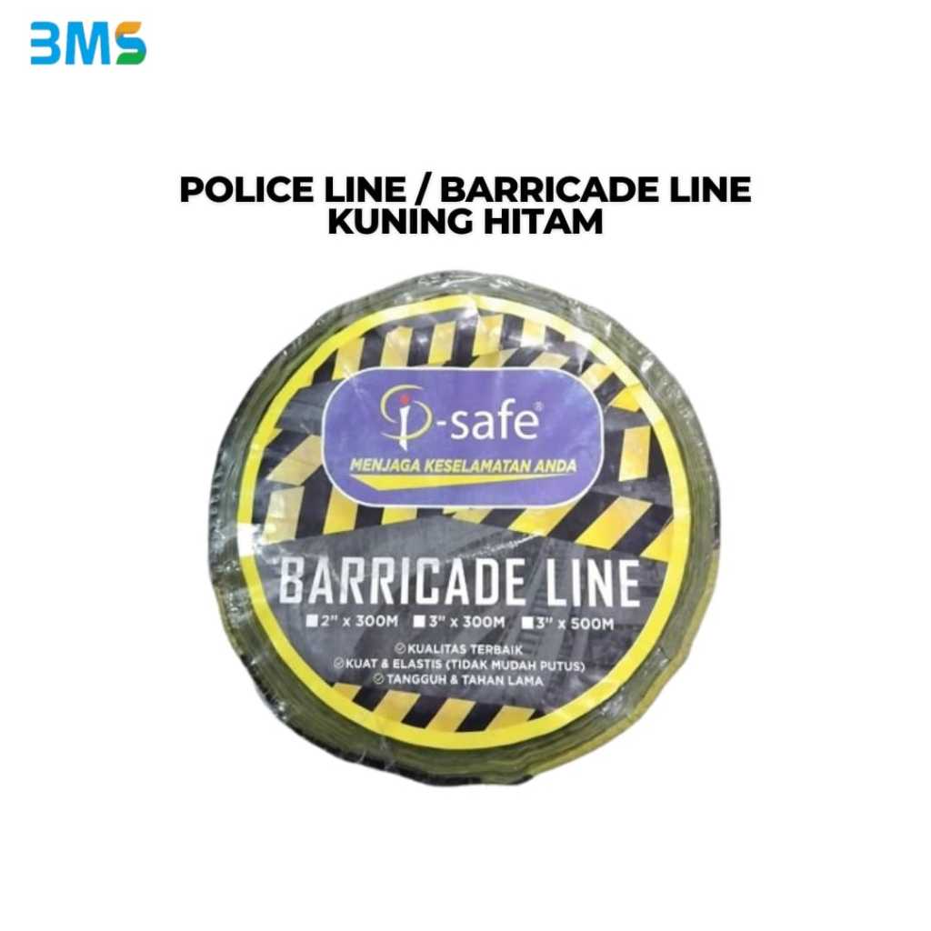 Police Line || Barricade Line Kuning Hitam || Garis Polisi