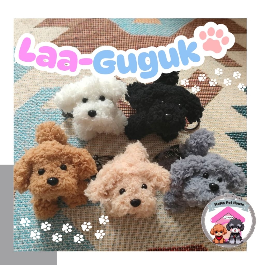 Gantungan Kunci Moru Doll Anjing Poodle Lucu | Boneka Mini Anjing Imut Gantungan Tas