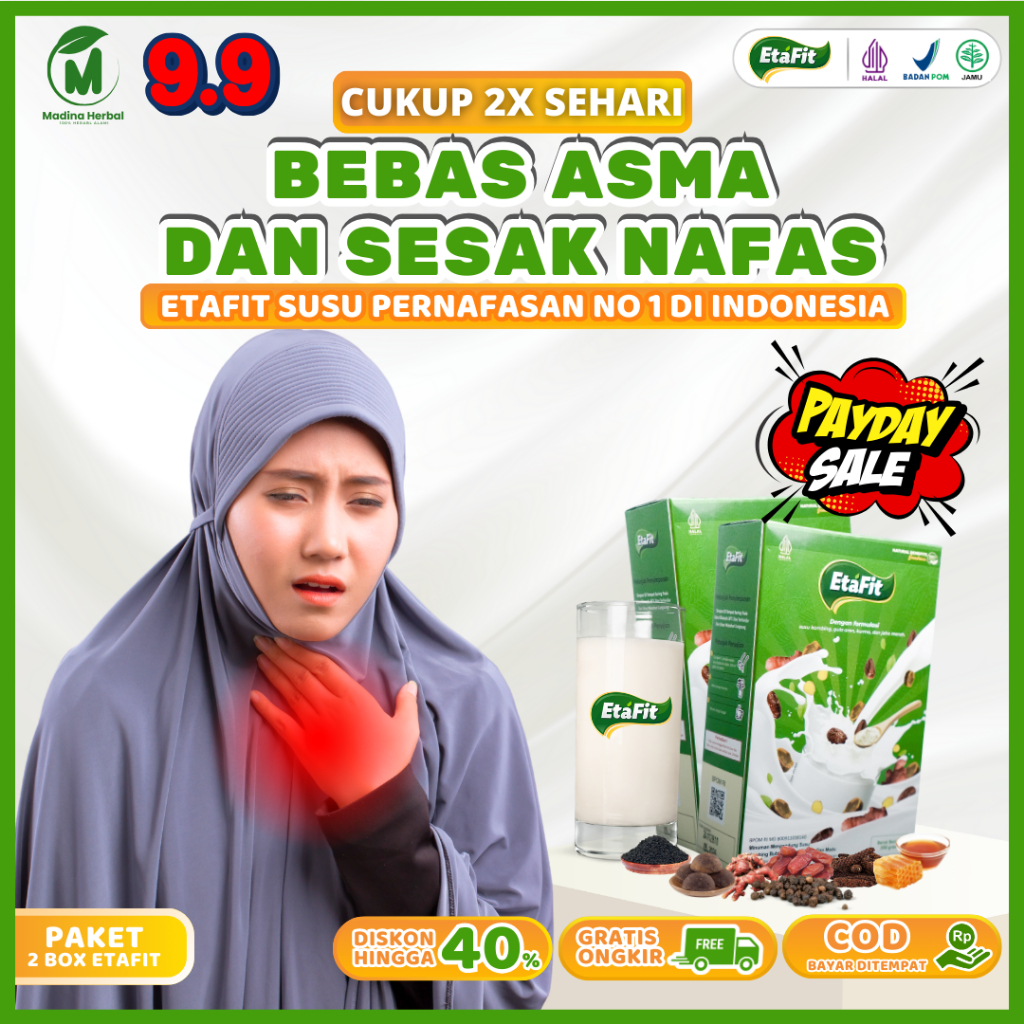 

ETAFIT - Solusi Asma dan Sesak Nafas - Susu Kambing Etawa Asli 100% ORIGINAL - Paket 2 Box