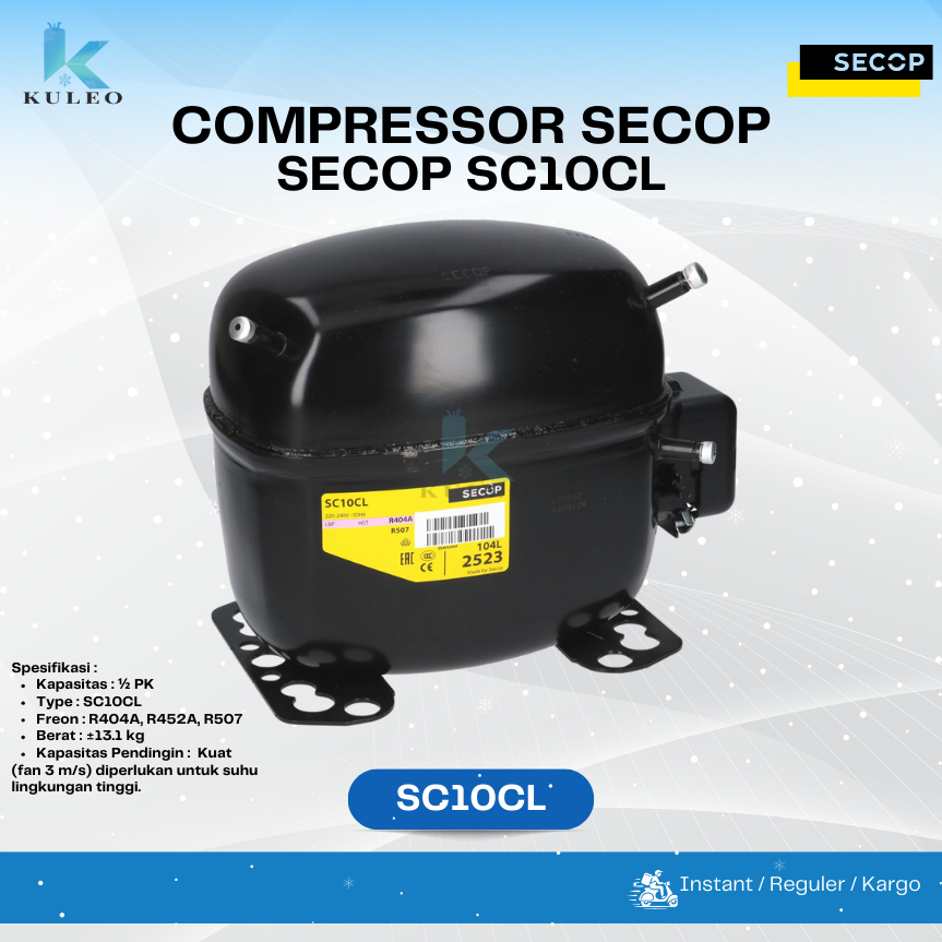 Compressor SECOP SC 10CL / Kompresor Secop SC 10 CL - Kompresor 1/2 PK