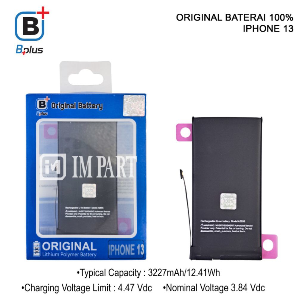 baterai iphone 13 original bplus