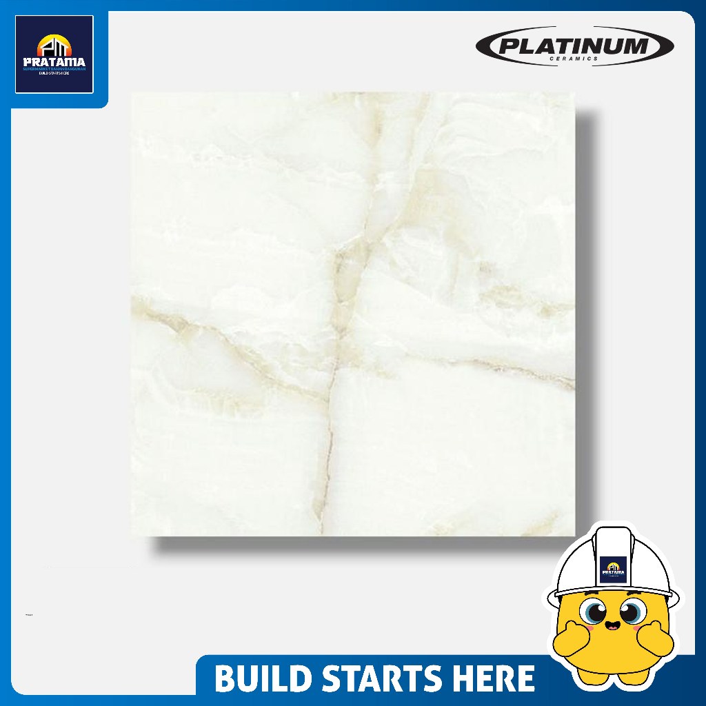 PLATINUM - KERAMIK LANTAI SALVATORE 50x50 WHITE / KERAMIK LANTAI GLOSSY