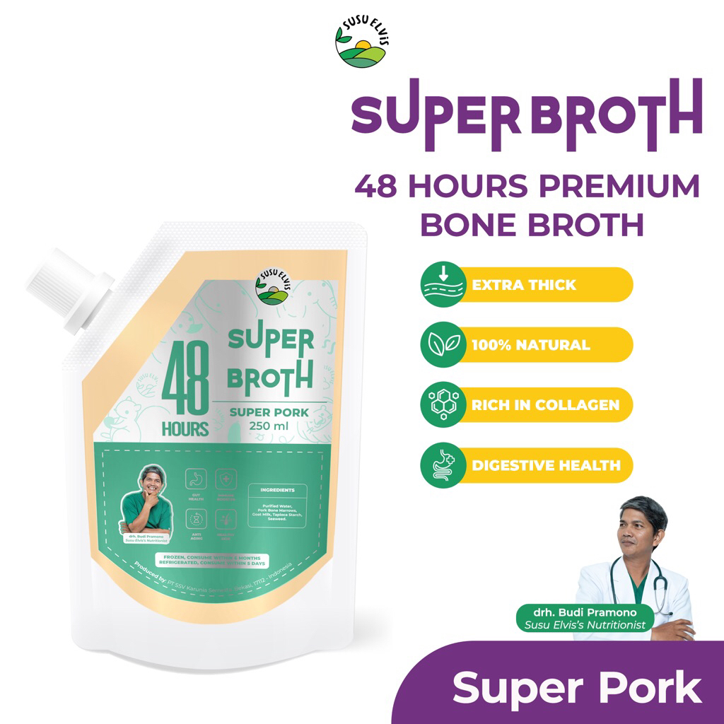 

Susu Elvis - Kaldu Tulang Murni Anjing Kucing 100% Natural - Premium Dog Cat Bone Broth - Super Broth - Super Pork