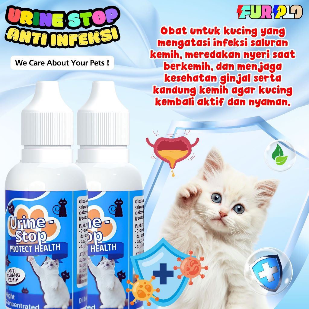 Obat Kucing Infeksi Saluran Kencing Anti Radang Kemih Sakit Susah Pipis Hewan Ampuh Furplo
