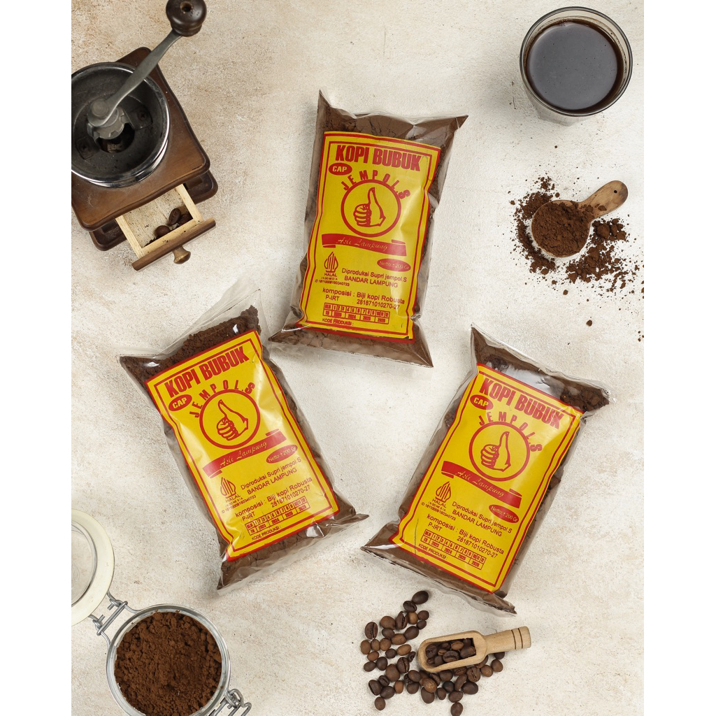 

Kopi Bubuk Cap Jempol Supri Kemasan 200gr