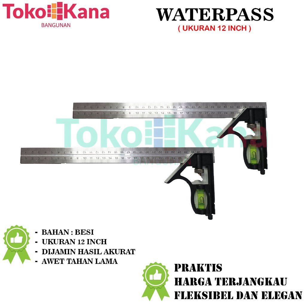 

Penggaris Siku Waterpass Combination Try Square 12 Inch 30cm
