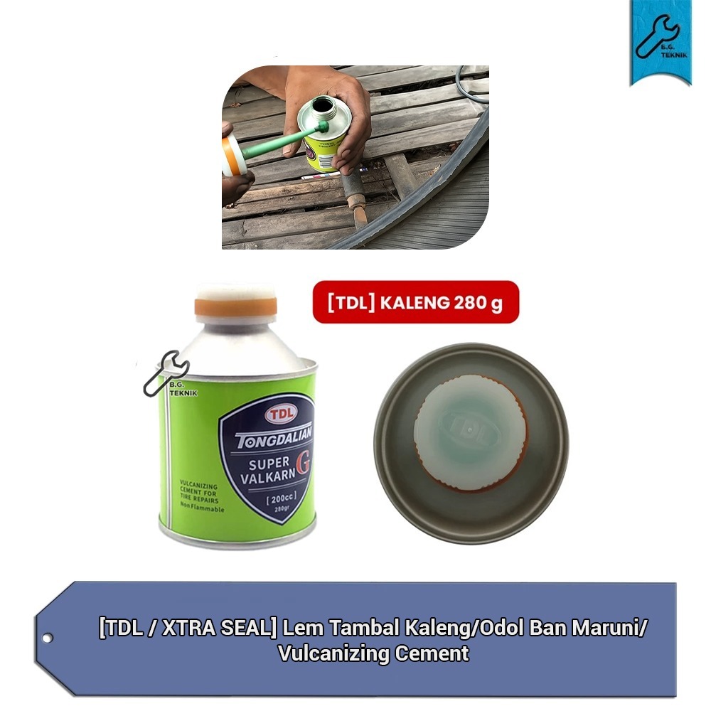 Lem Tambal Ban untuk Vulkanisir Vulcanizing Tyre [ TDL 280g / XTRA SEAL 236g ]