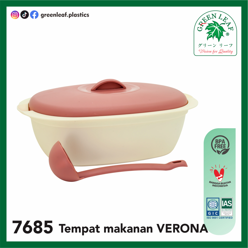 Green Leaf Tempat Makanan VERONA dengan sendok (7685)