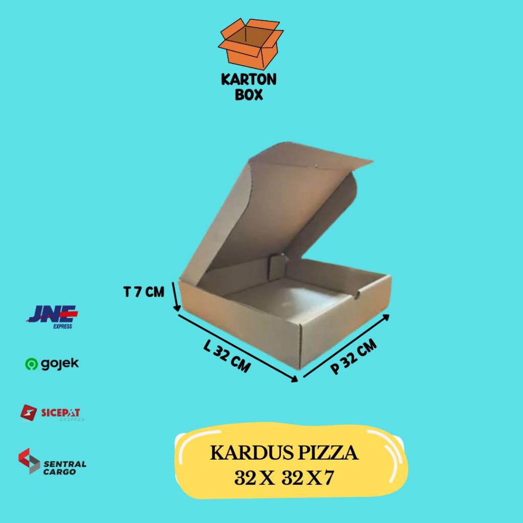 

kardus Box Pizza 32x32x7 Kardus Kemasan Pizza Die Cut/Kardus Pizza Polos/Kardus Box Pizza