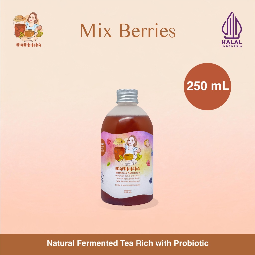 

Kombucha Teh Fermentasi Mix Berries Mambucha 250 ml