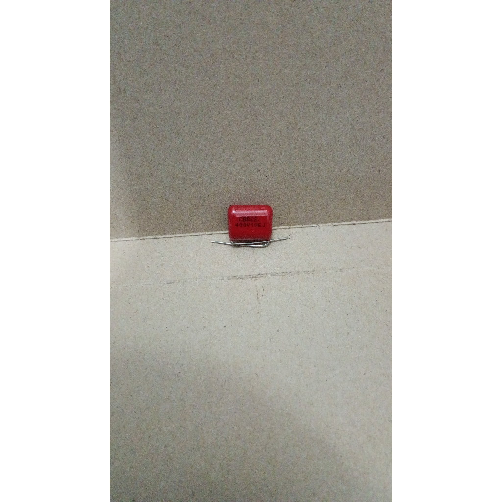 8056 kapasitor capacitor milar mylar merah 400v105j 105j 105 400v 1uf 1 uf